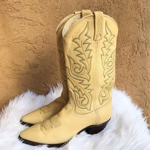 Dan Post Vintage Stitched Cowgirl Boots Size 8 M